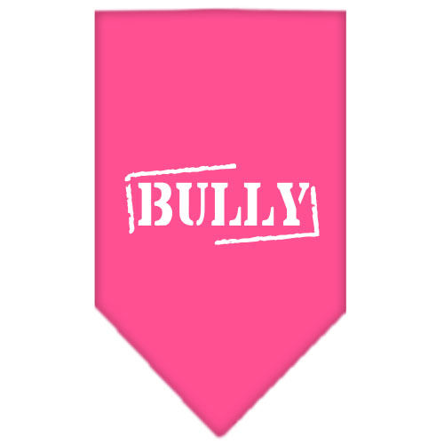 Bully Screen Print Bandana Bright Pink Large